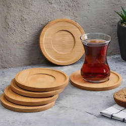 Wooden Coaster - 6 Pcs